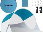 Pop-up beach tent 220 × 120 × 90 cm turquoise-grey