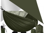 Trizand camping hammock with tarp and mosquito net 260 × 140 cm
