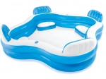 Inflatable Intex family pool with 4 seats and backrests 229 × 229 × 66 cm