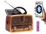 Преносимо аналогово радио RA10 AM/FM със слънчево зареждане и Bluetooth