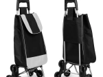 Shopping Cart ModernHome, Black, 25l Bag, 6 Wheels, Metal Frame