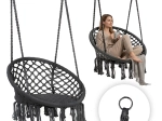 Boho Hanging Chair for Garden, Grey, MultiGarden