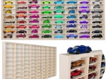 Wooden toy car shelf Kruzzel - 1 piece