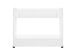 Мобилна кухненска или банска етажерка на колелца, бяла