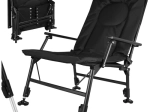 Trizand folding fishing chair with adjustable backrest and armrests