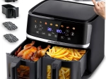 Фритюрник с горещ въздух с двоен контейнер 10,2 l 1700 W BERDSEN