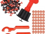 Universal reusable tile leveling system 150 pcs (100 clips, 50 stars) + 2 wrenches