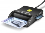 Четец на карти Axagon CRE-SM3SD USB с поддръжка на SD/microSD/SIM