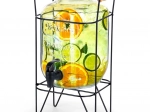 Glass beverage dispenser with tap and stand 4.2 l