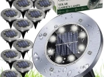 Gardlov solar in-ground garden LED lights, set of 12 pcs
