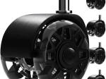 Wheels for swivel office chair Ruhhy 2.5" black (11 × 22 mm) – set of 5 pcs