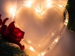 LED светещо сърце Коледна декорация