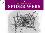 Artificial Spider Web with 2 Spiders Malatec