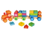 Bino wooden train with houses