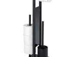 Toilet Paper Holder with Brush and Stand